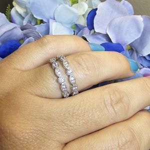 Diamonique Stack Rings